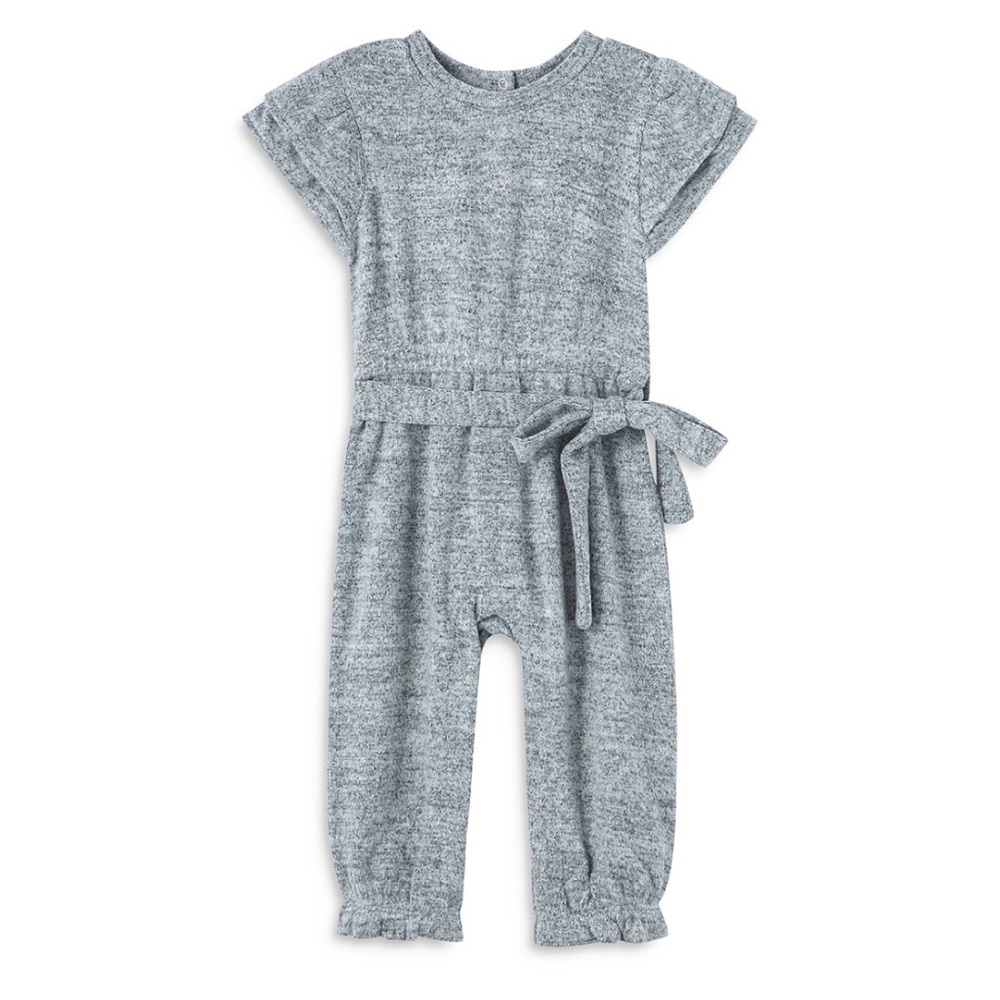 Habitual Kids Heather Gray Baby Romper with Tie Waist 24 months Msrp $80